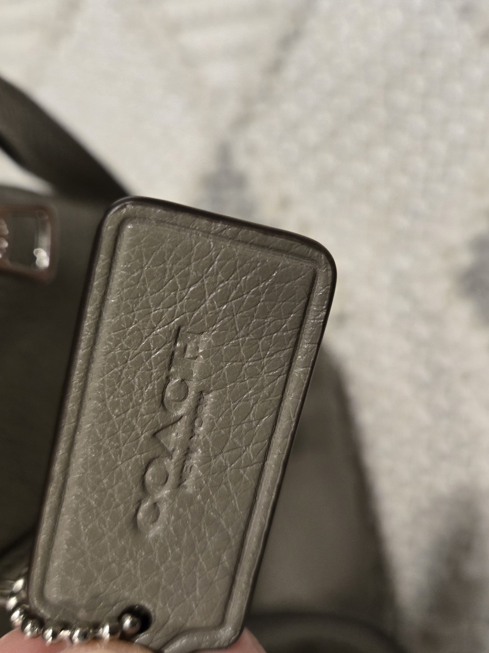 Coach Pebble Leather Satchel in Taupe Gray - Picture 3 of 3